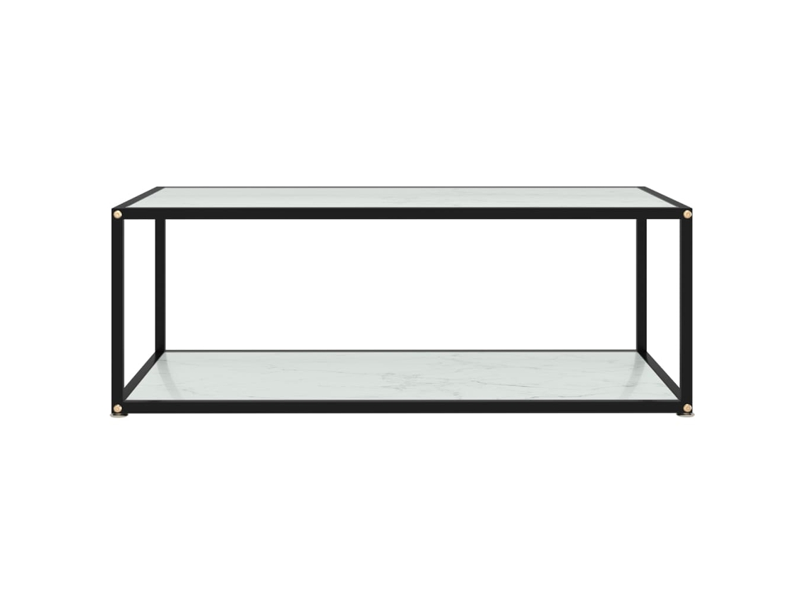 Maison Exclusive - Mesa De Centro Vidrio Templado Blanco 100x50x35 Cm
