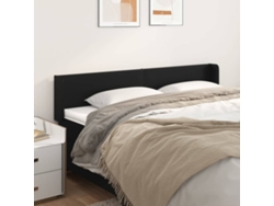 Cabecero De Cuero Sintético Negro 163x16x78/88 Cm
