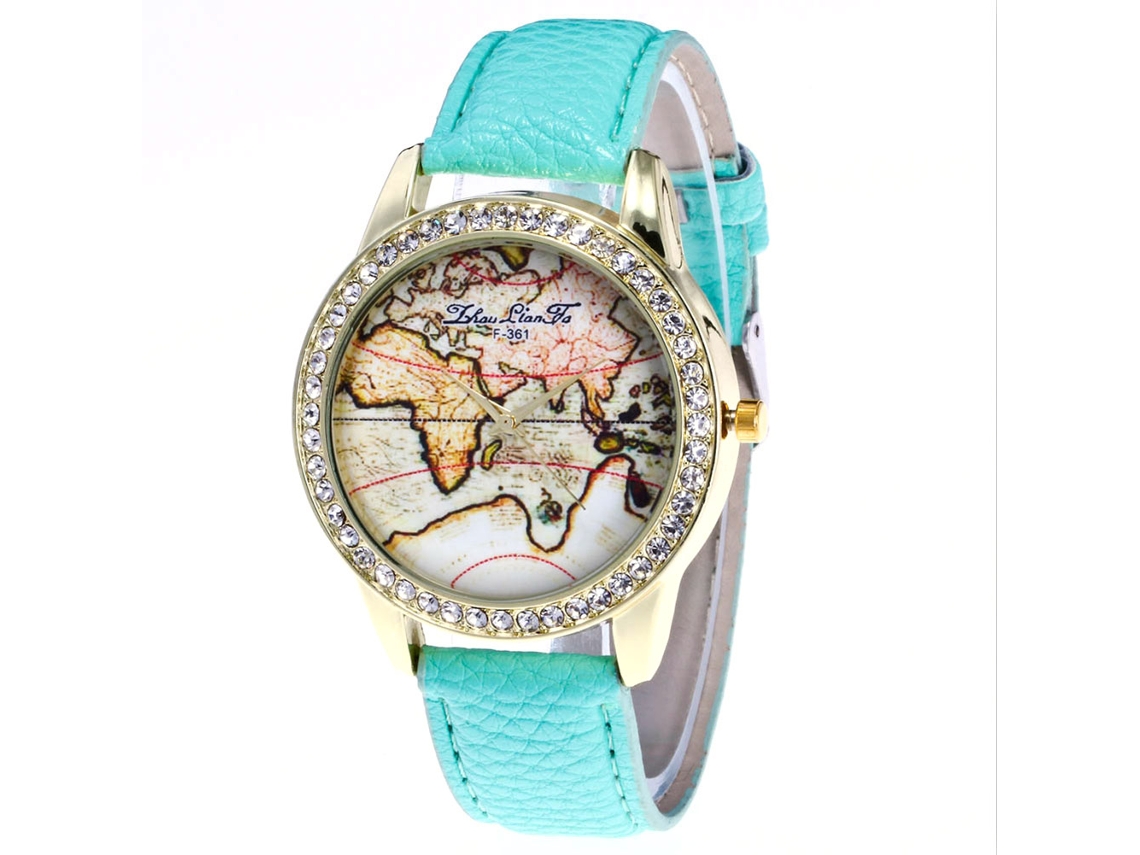 Relógio Feminino Rebirth Com Strass Relógio De Pulso De Quartzo Resistente À Água (dial Preto)