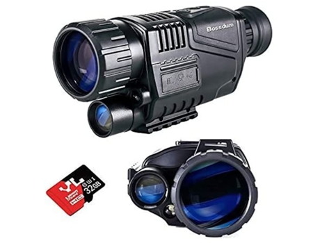 Prismáticos ENKERS Cámara de caza 1080P 12Mp Cámara de visión nocturna infrarroja impermeable verde-verde