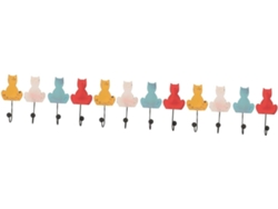 Juego de 3 ganchos decorativos con forma de gato CHABERLU