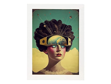 NACNIC Poster Tercer Ojo En Estilo Surrealismo Cinematográfico Ilustraciones Y Grabados De Historieta Abstracta Y Artística A3 Marcos Blancos