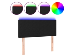 Maison Exclusive - Cabecero Con Led De Tela Negro 80x5x78/88 Cm