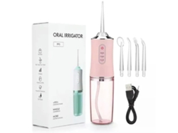 DIGITALLAB Irrigador bucal portátil Flosser de agua dental Chorro de agua recargable por USB Rosa