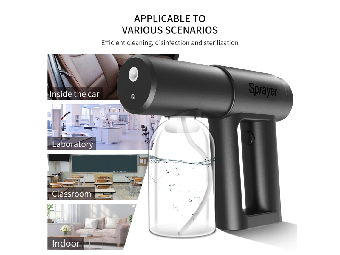 Nebulizador portátil Nano Primerox, recargable vía USB, 280 ml, con un alcance de 2 m.