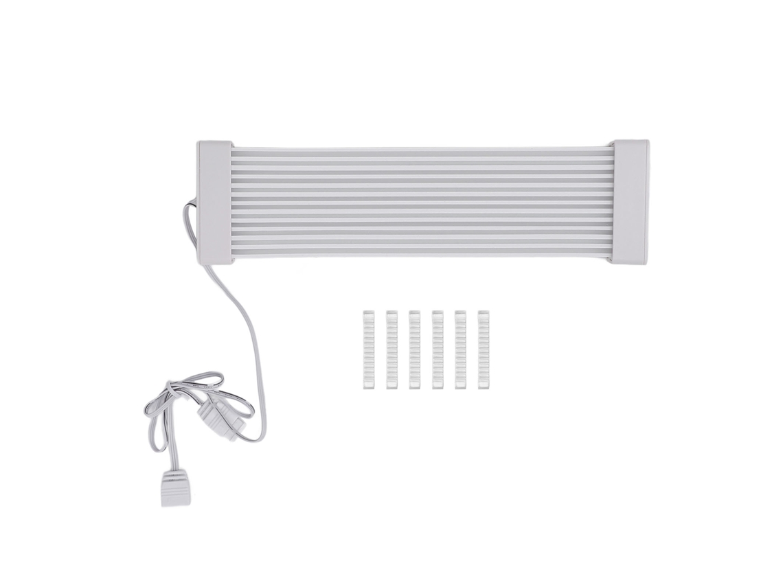 Kit De Extensión De Cable Para Fuente De Alimentación De 24 Pines Y 205 Mm, De Silicona, 5 V, Argb Sync, Con Peines Para Cables - Blanco