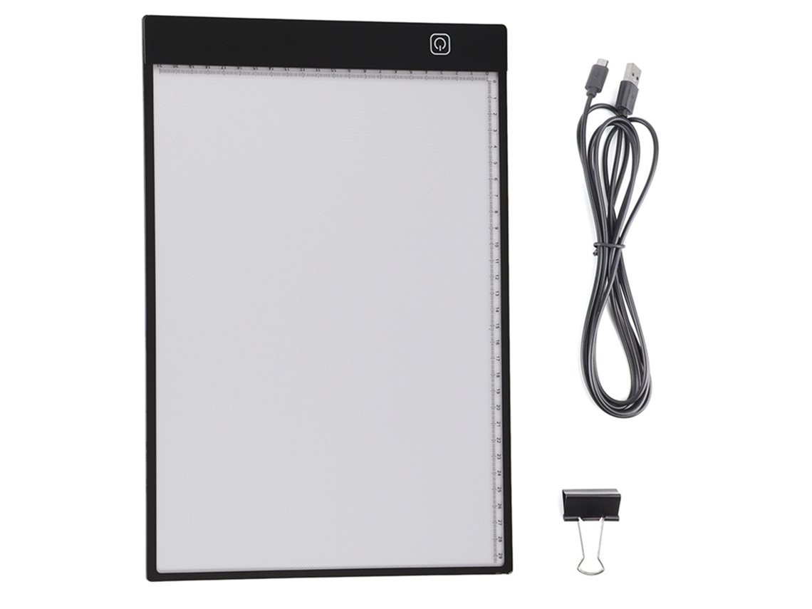 TRUYUETY Lámina LED A4 para Dibujo, Tabla de Iluminación Artística, 3 Niveles de Brillo, Modelo Separado