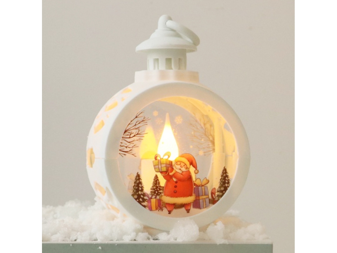 Adornos navideños, luz nocturna vintage, regalo luminoso, adorno para escaparate, Papá Noel, pequeño Yunzii de bronce