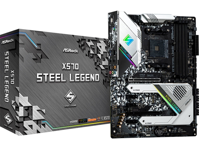 Placa Base ASROCK X570 Steel Legend (Socket Zócalo AM4 - AMD X570 - ATX)