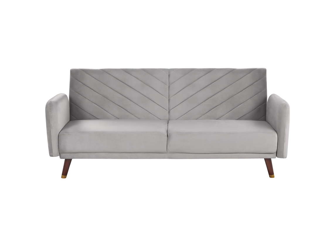 Sofá cama BELIANI Senja de Terciopelo Gris 200x95x87
