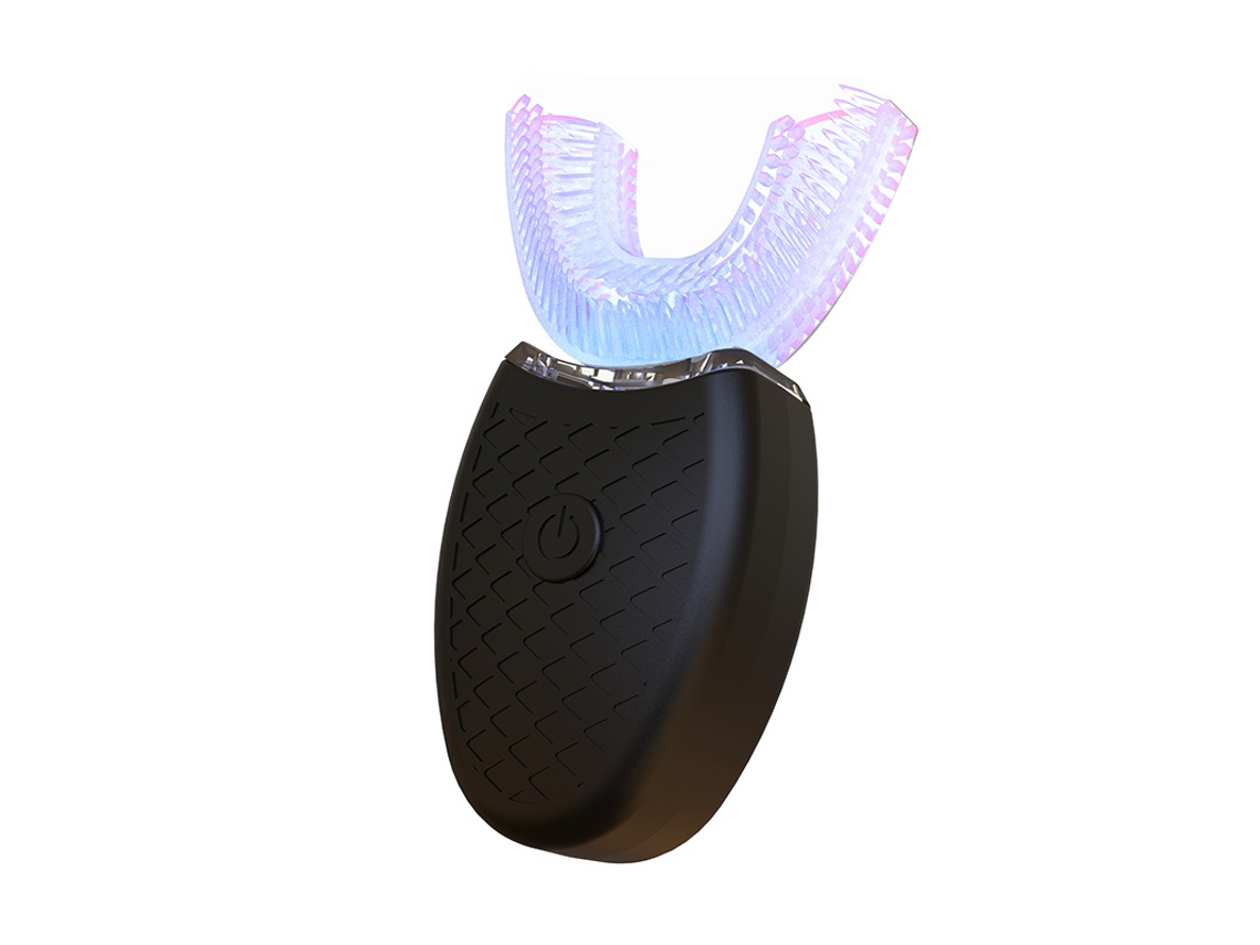 Cepillo De Dientes Eléctrico Ultrasónico En Forma De U Para Adultos, Blanqueamiento Dental, Color Negro Siurn