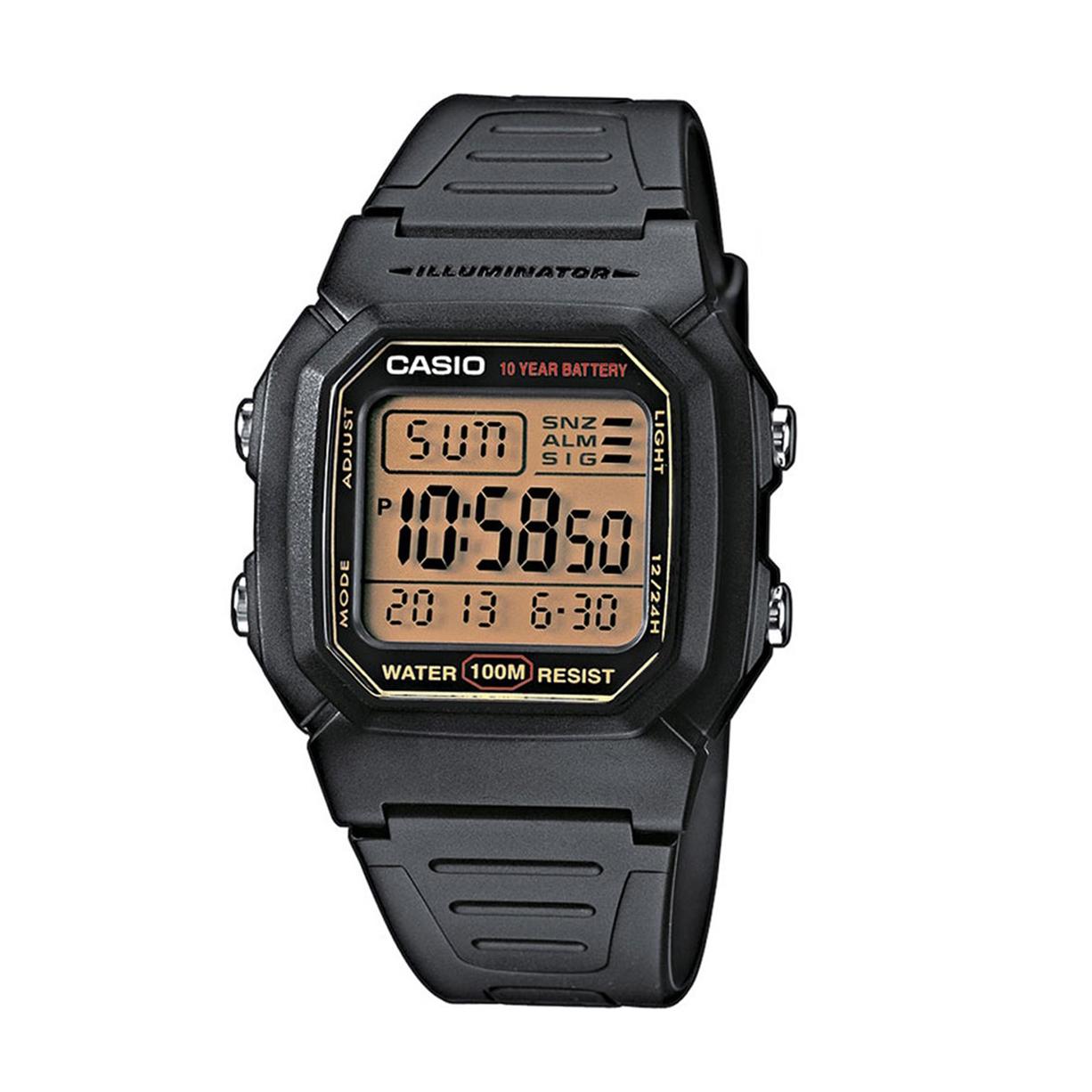 Casio Collection W800hg9aves reloj cuadrado con luz led para hombre