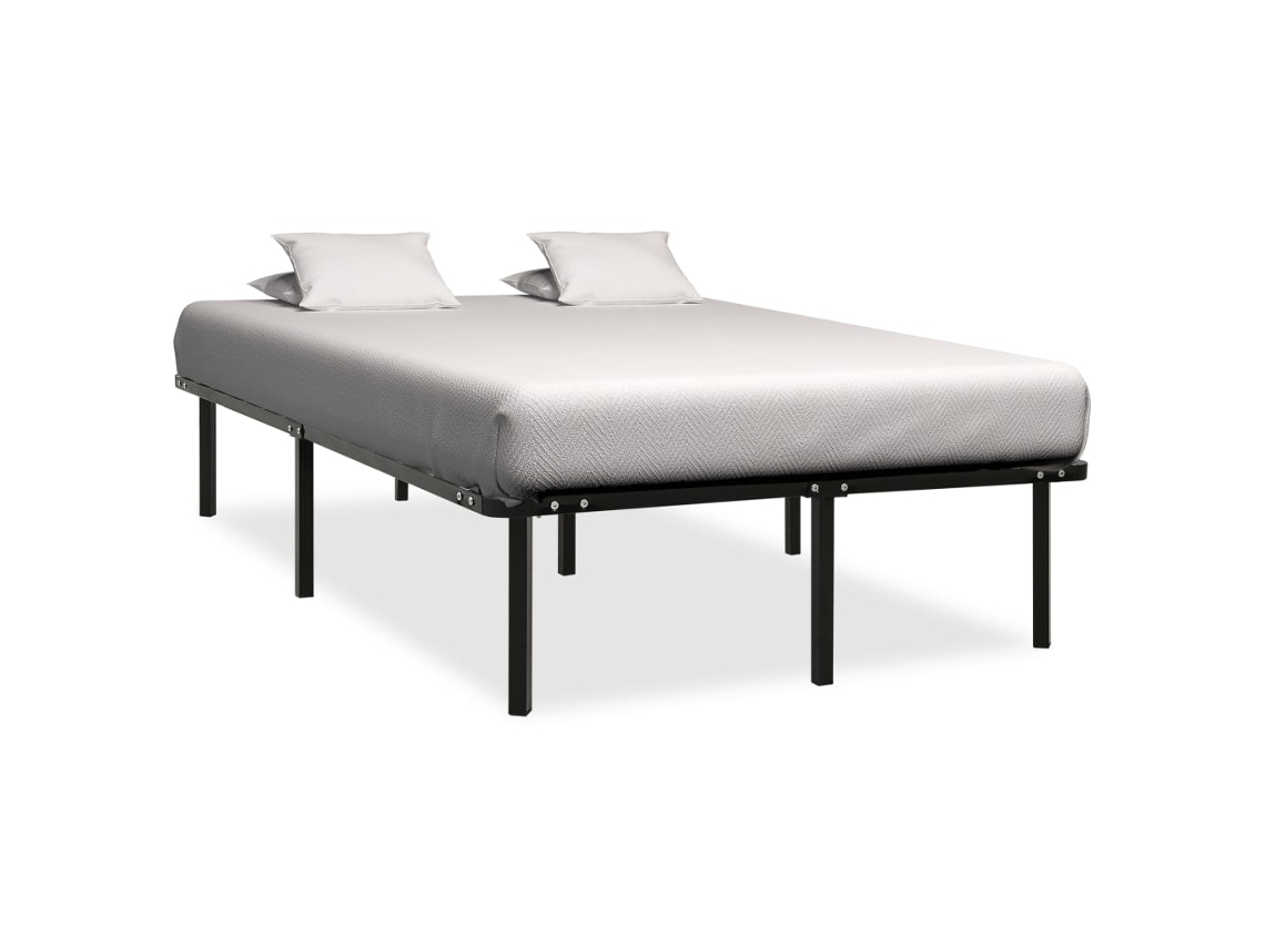 Estructura de cama sin colchón metal negro 160x200 cm