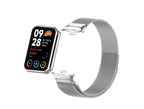 Correa de reloj inteligente para Xiaomi Mi Band 8 Pro Milan Correa de malla metálica magnética (Plata)
