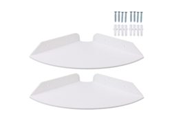 2 Estantes Flotantes De Esquina De Acrílico Blanco Para Dormitorios, Salas De Estar Y Baños.