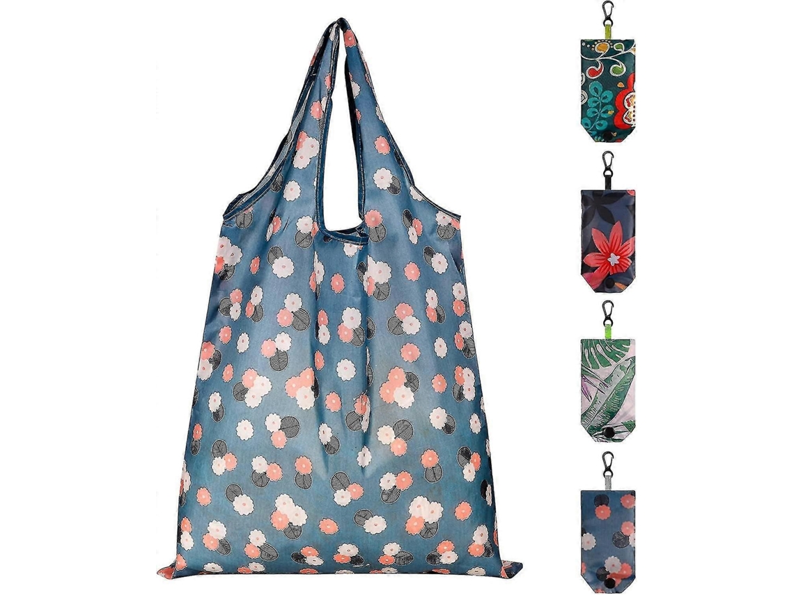 Juego de 4 bolsas de compra reutilizables, plegables y lavables. GOKOCO