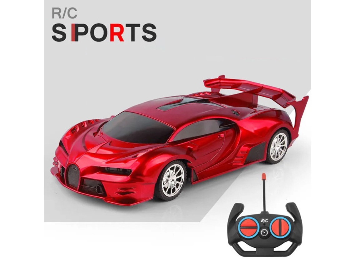 Coche RC 1/18 con luz LED, control remoto de 2,4 G, vehículo deportivo de alta velocidad para niños y niñas, Aeuzwr