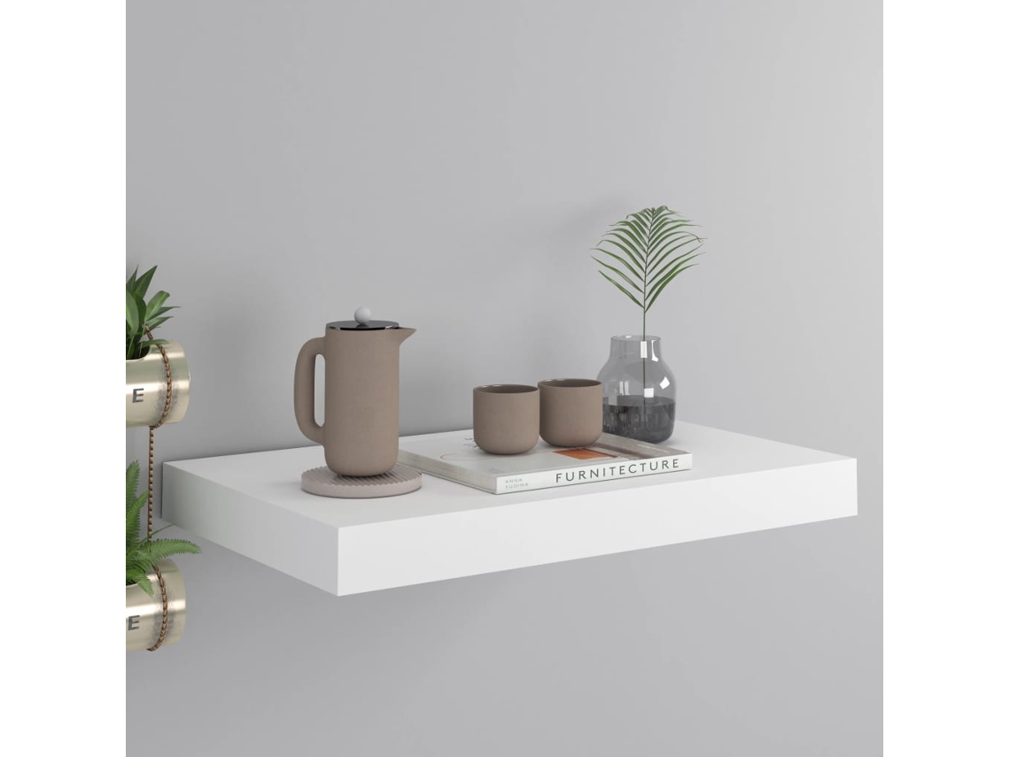Estante de pared colgante 40x23x3,8 cm MDF blanco Dkd Home Decor