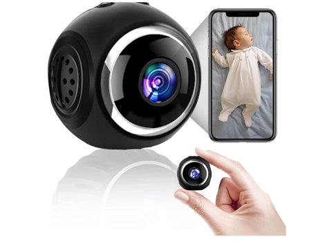 Mini cámaras espía, cámara inalámbrica oculta 1080P HD con detección de movimiento de visión nocturna, cámara WiFi, cámara de vigilancia de niñera ...