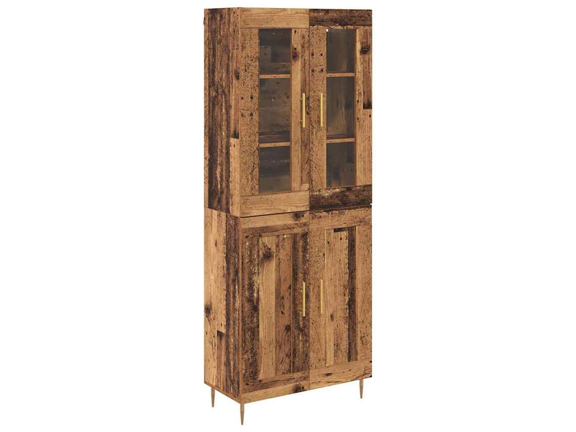 Aparador de pared, madera antigua, 2 piezas, 69,5 x 34 x 180 cm, MAISON EXCLUSIVE