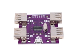 Módulo controlador hub USB 2.0 de alta velocidade 4 portas CJMCU 204 DC 5V 500mA