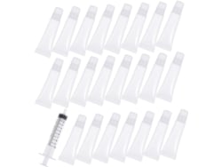 Nuobesty Brillo De Labios Transparente De 15 Ml En Tubo De Plástico Blando, Paquete De 51 (50 Tubos, 1 Botella)