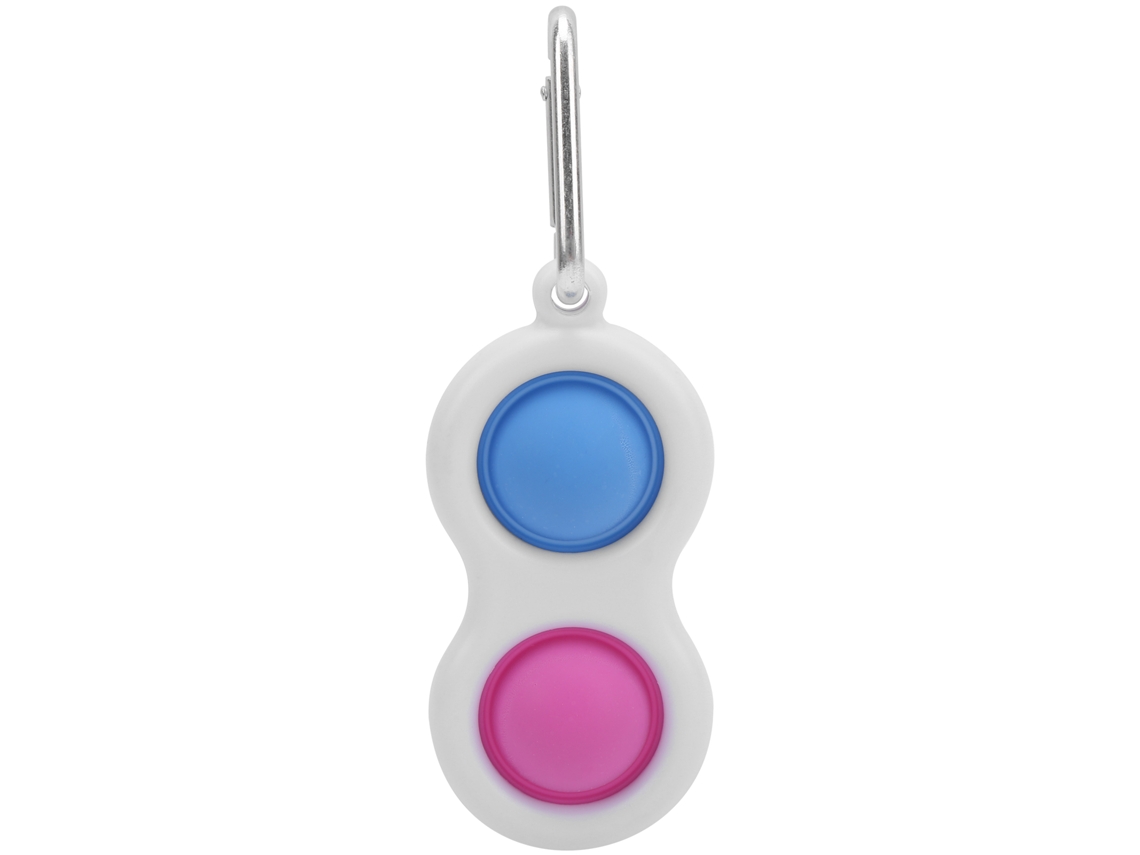 Brinquedo De Chaveiro Sensorial Push Bubble Silicone Para Alivio De Estresse Portátil Estudantes Roxo Azul