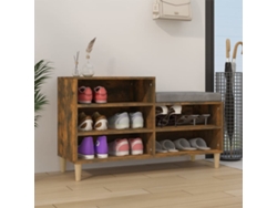 Zapatero Organizador en Derivados de Madera Roble Ahumado 102X36X60 Cm