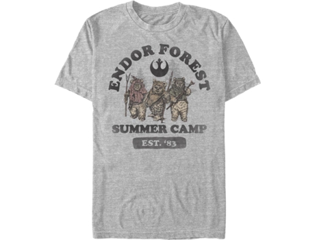 Camiseta Unisexo DEEPSTONE Endor Forest Summer Camp Star Wars brezo atlético (XXL)