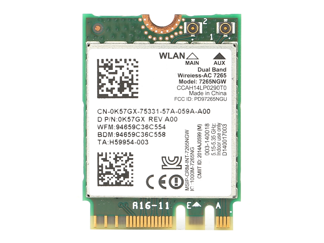 Tarjeta de red inalámbrica de doble frecuencia Yhl Intel AC7265 Wifi Bluetooth 4.0 867Mbps