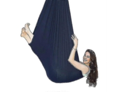Hamaca Y Cesta Para Yoga Aéreo Para Flexibilidad Y Alivio Del Dolor 100*280cm Negro Con Accesorios Completos