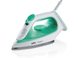 Plancha de vapor BRAUN TexStyle 1 SI1040GR (Chorro de vapor 120 g/min - Suela cerámica)