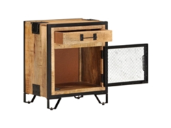 Maison Exclusive - Mesita De Noche Madera Maciza De Mango Sin Tratar 43x30x51 Cm
