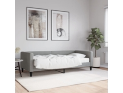 Sofá Cama Con Colchón Tela Gris Claro 90x200 Cm