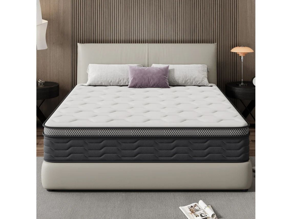 Dewinner Colchón 150 X 190 X 27 Cm Espuma Viscoelástica, Muelles Individuales,altura 27 Cm, Absorbe La Humedadtranspirable