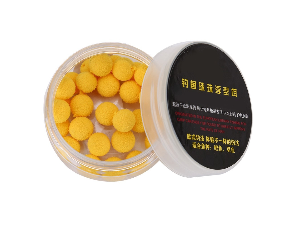 2026rebe-30 Piezas De Cebo De Espuma Flotante Para Pesca De Carpa Paletas Blando Pop Up Lure Amarillo 10mm