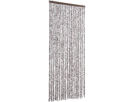 vidaXL Cortina mosquitera marrón y beige chenilla 56x200 cm