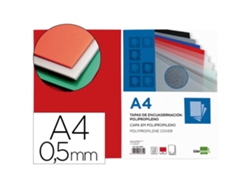 Encuadernación de Cubiertas LIDERPAPEL A4 Polipropileno Translúcido 0,5Mm