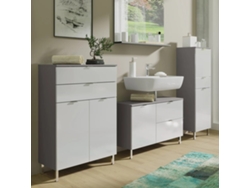 Germania Armario base lavabo GW-Mauresa 34x80x56 cm grafito y blanco