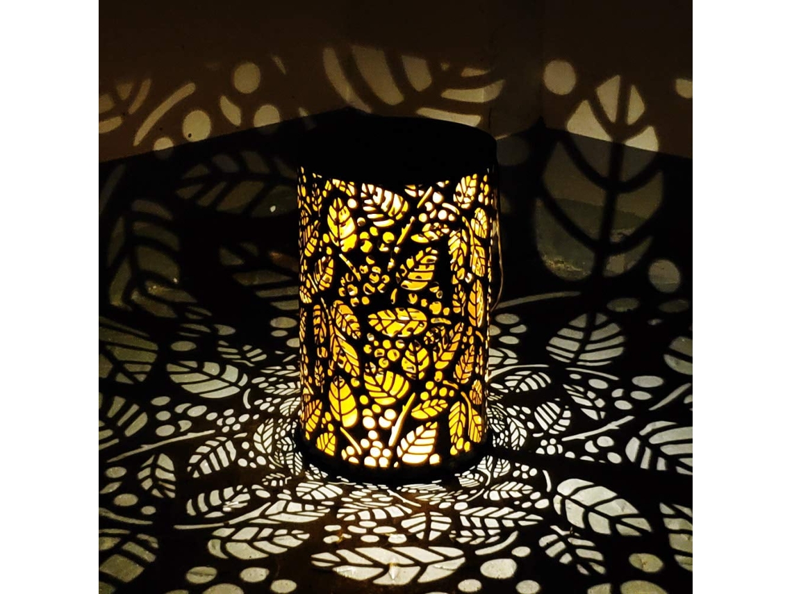 Elegantes faroles solares para exteriores, farol colgante con exquisitos diseños para decoración de jardín, funciona con energía solar, resistente al agua.