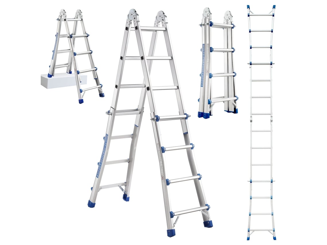Escalera Telescópica De 4m, Escalera Telescópica De Aluminio, Escalera De Tijera 4x4, Taburetes Con Tijeras Retráctiles