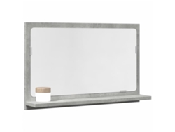 Mueble de baño con espejo, derivados de madera, cemento gris, Wsd39005 Lovely Home