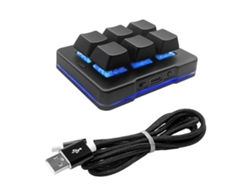 Teclado Mecánico Tri-modos Con 6 Teclas Programables Inalámbrico Bt 2.4g Cableado Para Juegos Y Oficina