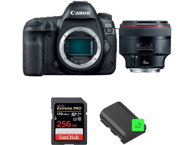 Kit Cámara Reflex CANON EOS 5D Mark IV + EF 85mm f/1.2L II USM + SanDisk 256GB + 2 LP-E6N