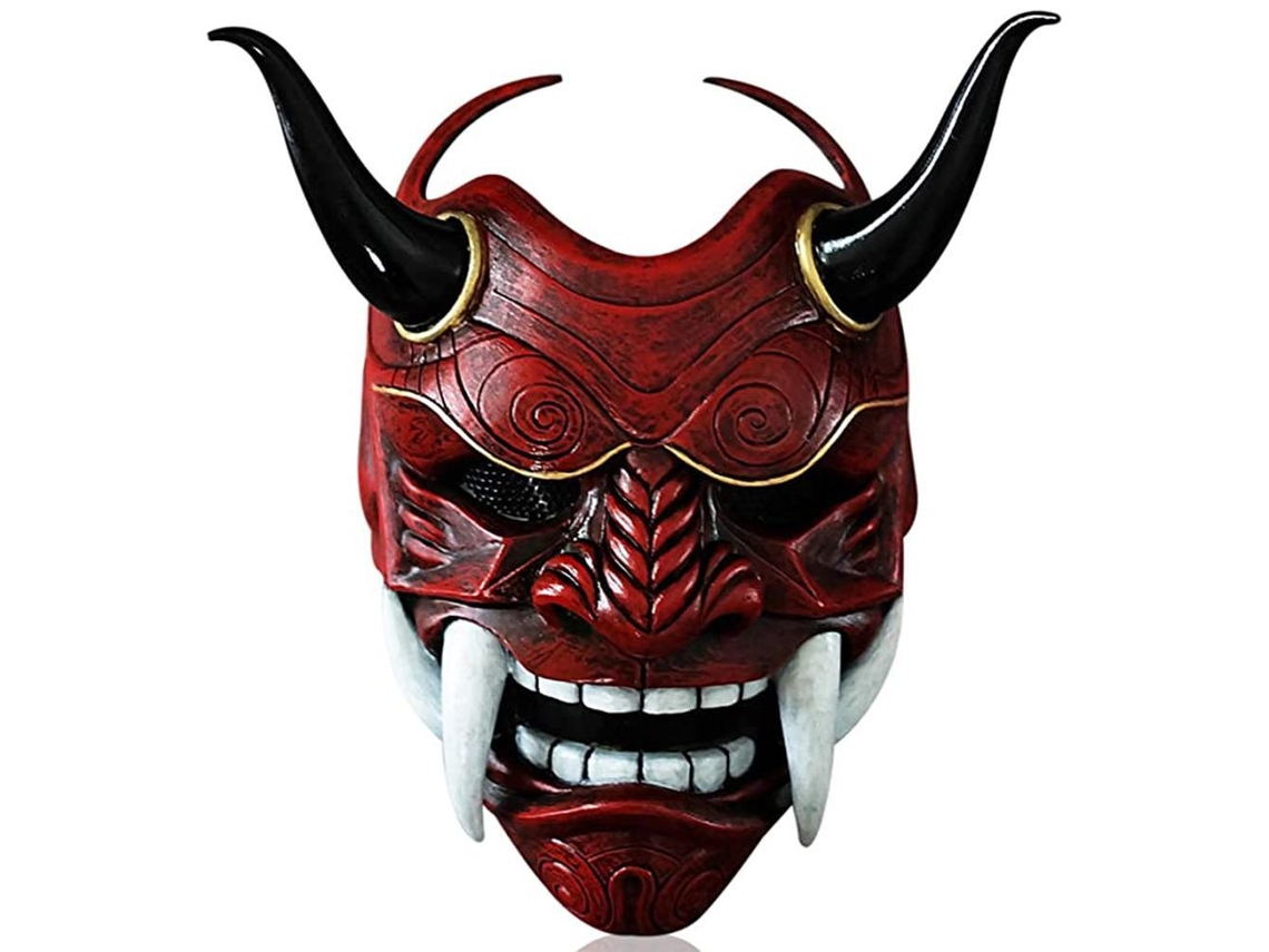 Máscara De Demonio Prajna Japonesa Para Carnaval Halloween Budismo Cosplay Fantasma Hanya