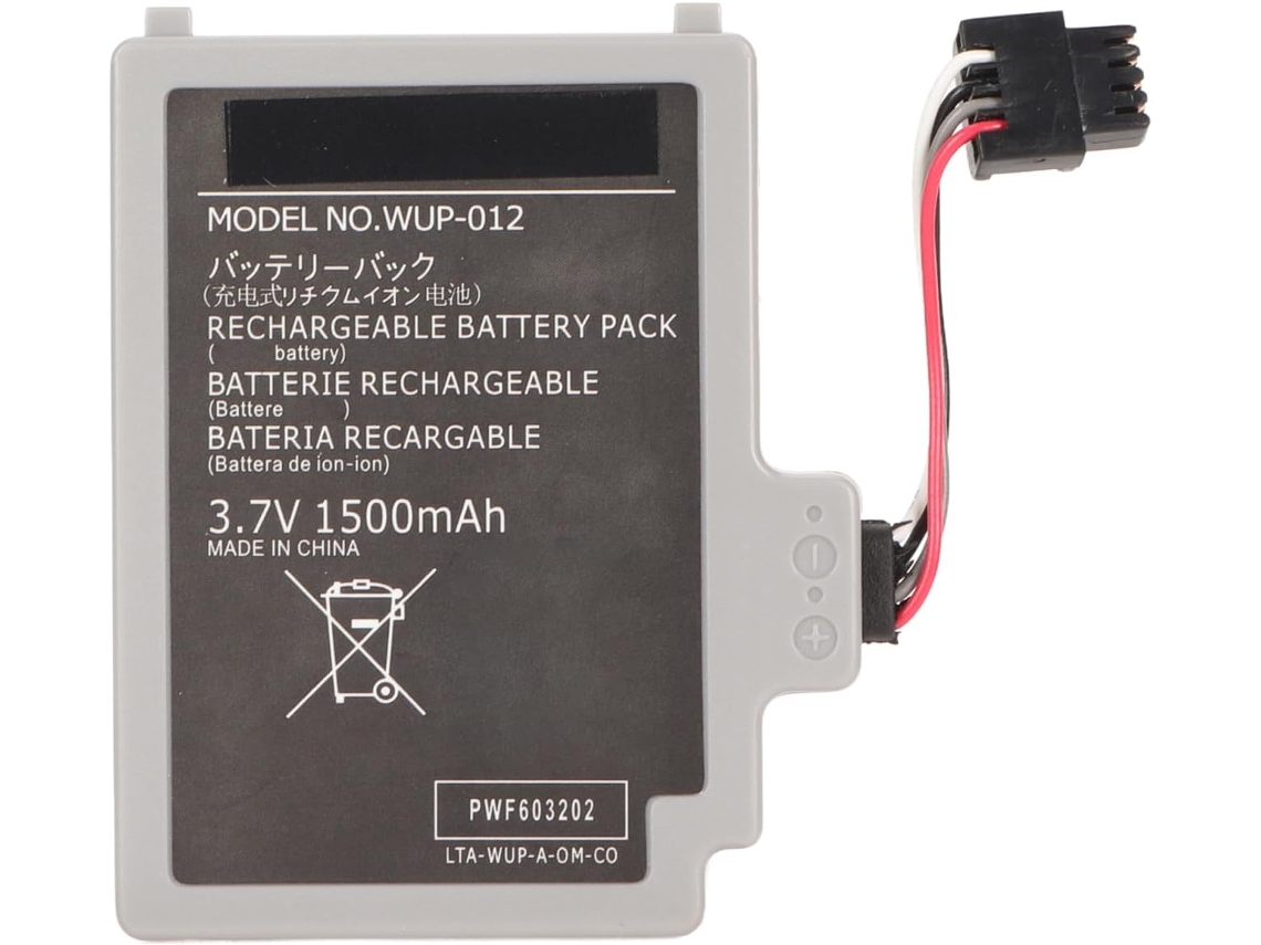 Batería Recargable De Iones De Litio Wup 012 De 1500 Mah Para Controlador De Juegos Con Una Vida Útil De Batería Rápida Y