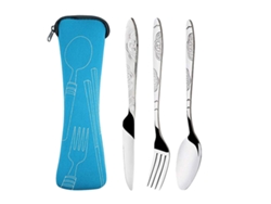 Juego de cubiertos para exteriores: cuchillo, tenedor y cuchara para acampar y almorzar RNEMITERY