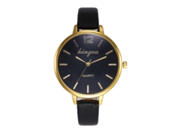 Reloj De Pulsera De Cuarzo Sencillo Para Mujer Zhoulianfa Con Correa De Piel Sintética Negra.