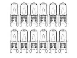 12 Bombillas Halógenas G9 De 33 W, 230 V, 2800 K, Luz Blanca Cálida, 380 Lm, Regulables, Sin Función De Parpadeo.