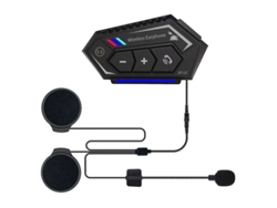 Intercomunicador para casco de motocicleta Yizhood BT12C, color negro